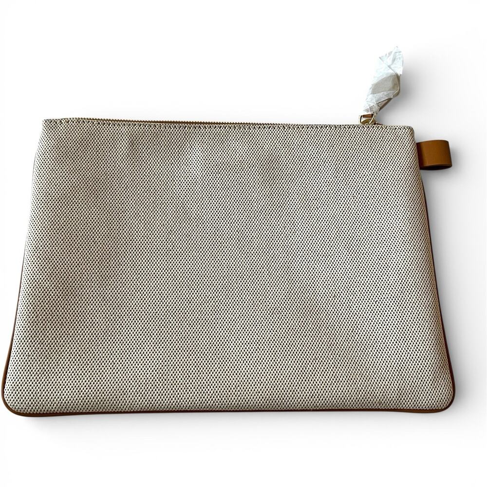 Paravel Cabana Pouch Travel Clutch Large Paloma Striped Zip Top Canvas Italy NEW - Picture 3 of 6